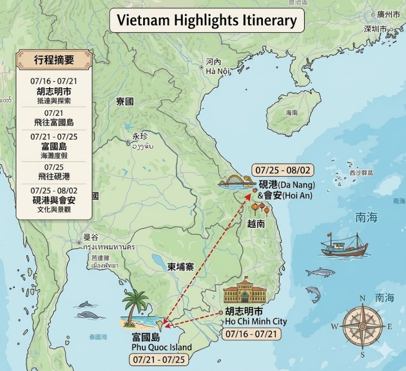 【出走。越南】越南18天行程表｜走遍胡志明、富國島、會安、峴港，愛上越南美食與五星級酒店